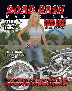 > The Low Down:
Make: Big Bear Choppers Sled Prostreet
Engine: BBC/S&S 100 SMOOTH™
Paint: BBC – Factory Custom
Owner: Jason Barrick – Chatt., TN
A bike like this is a rare find in these parts. I’ll admit it. When I first saw it, I almost gave myself whiplash. I love the low-slung stance, the riding position (19-inch seat height), the wide-tire styling, custom paint… This bike just looks like it could probably kick your butt. And that’s not too far from true. Jason Barrick’s Big Bear Choppers Sled Prostreet is one heck of a machine. Manufactured in Big Bear Lake, California, it boasts a patented softail frame (with a 113-inch wheelbase), an exclusive smooth-running 100 cubic inch engine, and a Baker six-speed tranny. It spits out 112 pounds of torque to a 300 series rear tire. ‘Nuff said? From all indications, every inch of this bike was well thought out and practically bulletproof. But… of course, Jason couldn’t leave well enough alone. He’s put his own touches here and there, even custom fabricating forward control brackets and other goodies.
You should recognize this month’s featured model… because you’ve seen her on our cover before! For the first time in Road Rash history, we’ve brought back a former Biker Chick to grace the cover for a second time. When Rabecca Lee first appeared on Road Rash Magazine in the July 2006 edition, she was really just getting started as a model. Her modeling career has really taken off since. She has been featured in The Accelerator Magazine, Plush Magazine, and Teeze Magazine as well as being featured in several calendars (the Tease-um Bikini Calendar, and the soon-to-be-released Lex and Terry Calendar to name a couple). She’s competed in and won several bikini contests (in person and online), has been booked for a slew of personal appearances, and has landed several jobs as a promotional model for a number of different companies. She won the Savvy.com “Is She Hot” contest, and has been the featured model on several internet modeling sites. She currently has two Web sites (rabeccalee.com and myrabeccalee.com), and has Yahoo and MySpace online fan groups. Oh, also be on the lookout for Rabecca Lee’s very on comic book coming soon. I think she’s absolutely gorgeous and it couldn’t have happened to a nicer person.
Special thanks goes out to Ed Martin for the use of his property (the 2007 Road Rash Biker Bash venue), Jason Barrick for delivering the bike, Tom the Bomb for photography and of course… Rabecca Lee for shooting in the rain again. It must be good luck! > The Low Down:
Make: Big Bear Choppers Sled Prostreet
Engine: BBC/S&S 100 SMOOTH™
Paint: BBC – Factory Custom
Owner: Jason Barrick – Chatt., TN
A bike like this is a rare find in these parts. I’ll admit it. When I first saw it, I almost gave myself whiplash. I love the low-slung stance, the riding position (19-inch seat height), the wide-tire styling, custom paint… This bike just looks like it could probably kick your butt. And that’s not too far from true. Jason Barrick’s Big Bear Choppers Sled Prostreet is one heck of a machine. Manufactured in Big Bear Lake, California, it boasts a patented softail frame (with a 113-inch wheelbase), an exclusive smooth-running 100 cubic inch engine, and a Baker six-speed tranny. It spits out 112 pounds of torque to a 300 series rear tire. ‘Nuff said? From all indications, every inch of this bike was well thought out and practically bulletproof. But… of course, Jason couldn’t leave well enough alone. He’s put his own touches here and there, even custom fabricating forward control brackets and other goodies.
You should recognize this month’s featured model… because you’ve seen her on our cover before! For the first time in Road Rash history, we’ve brought back a former Biker Chick to grace the cover for a second time. When Rabecca Lee first appeared on Road Rash Magazine in the July 2006 edition, she was really just getting started as a model. Her modeling career has really taken off since. She has been featured in The Accelerator Magazine, Plush Magazine, and Teeze Magazine as well as being featured in several calendars (the Tease-um Bikini Calendar, and the soon-to-be-released Lex and Terry Calendar to name a couple). She’s competed in and won several bikini contests (in person and online), has been booked for a slew of personal appearances, and has landed several jobs as a promotional model for a number of different companies. She won the Savvy.com “Is She Hot” contest, and has been the featured model on several internet modeling sites. She currently has two Web sites (rabeccalee.com and myrabeccalee.com), and has Yahoo and MySpace online fan groups. Oh, also be on the lookout for Rabecca Lee’s very on comic book coming soon. I think she’s absolutely gorgeous and it couldn’t have happened to a nicer person.
Special thanks goes out to Ed Martin for the use of his property (the 2007 Road Rash Biker Bash venue), Jason Barrick for delivering the bike, Tom the Bomb for photography and of course… Rabecca Lee for shooting in the rain again. It must be good luck!